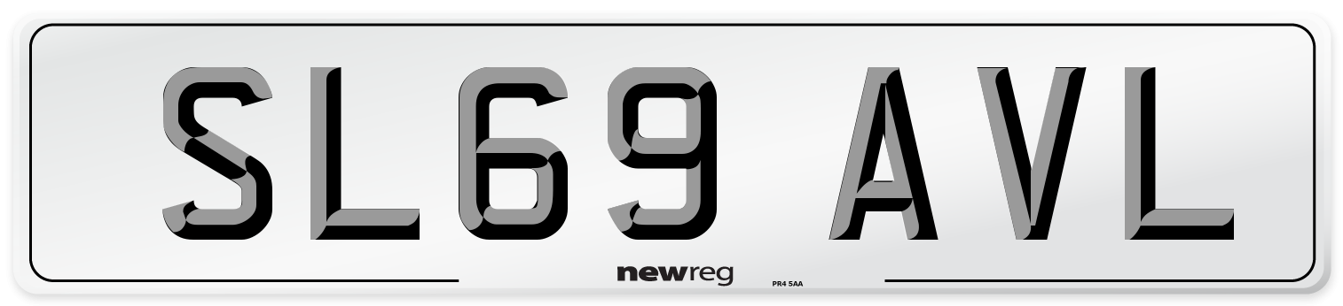 SL69 AVL Number Plate from New Reg